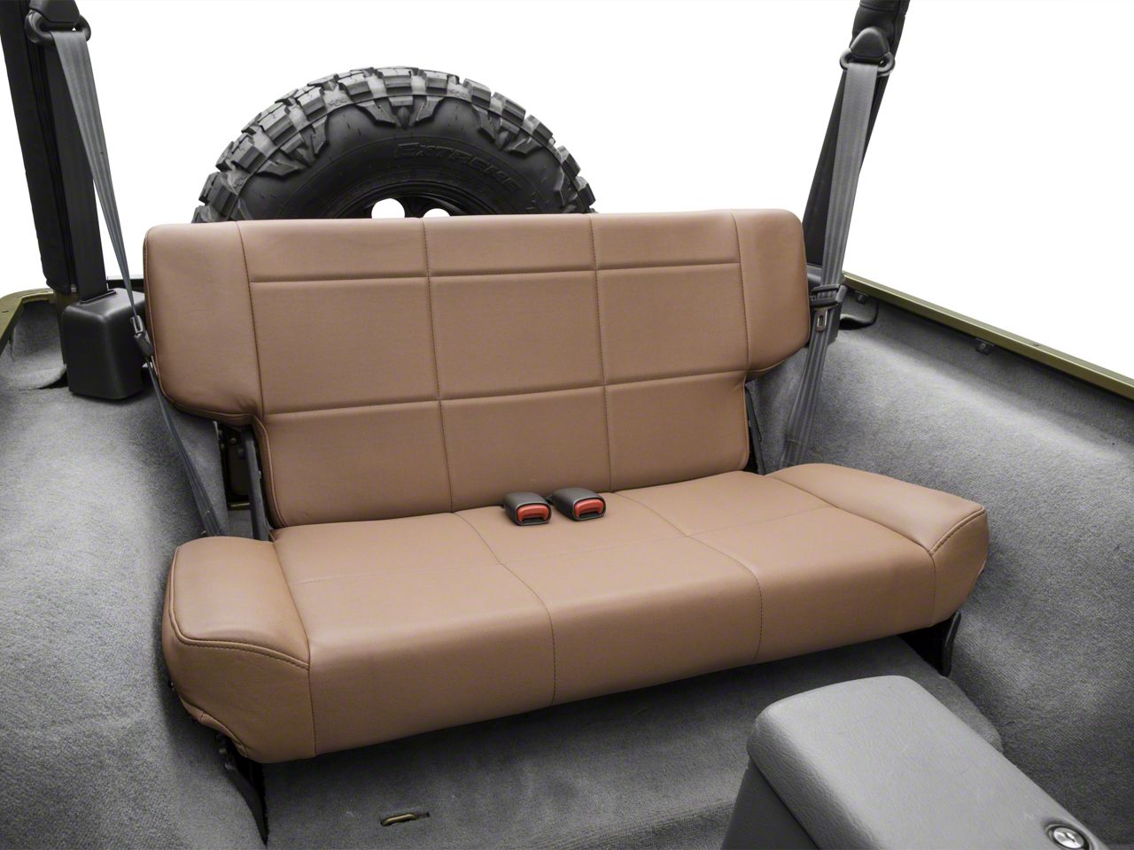 Smittybilt 41517 Denim SPC Rear Fold and Tumble Seat for Jeep TJ//LJ